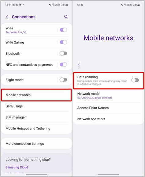 disable data roaming on samsung phone